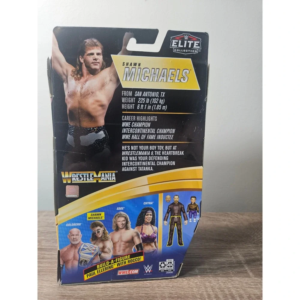 WWE Elite Shawn Michaels WrestleMania 9 Action Figure HBK Mattel No BAF Piece